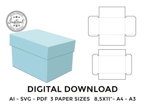 template box with lid design